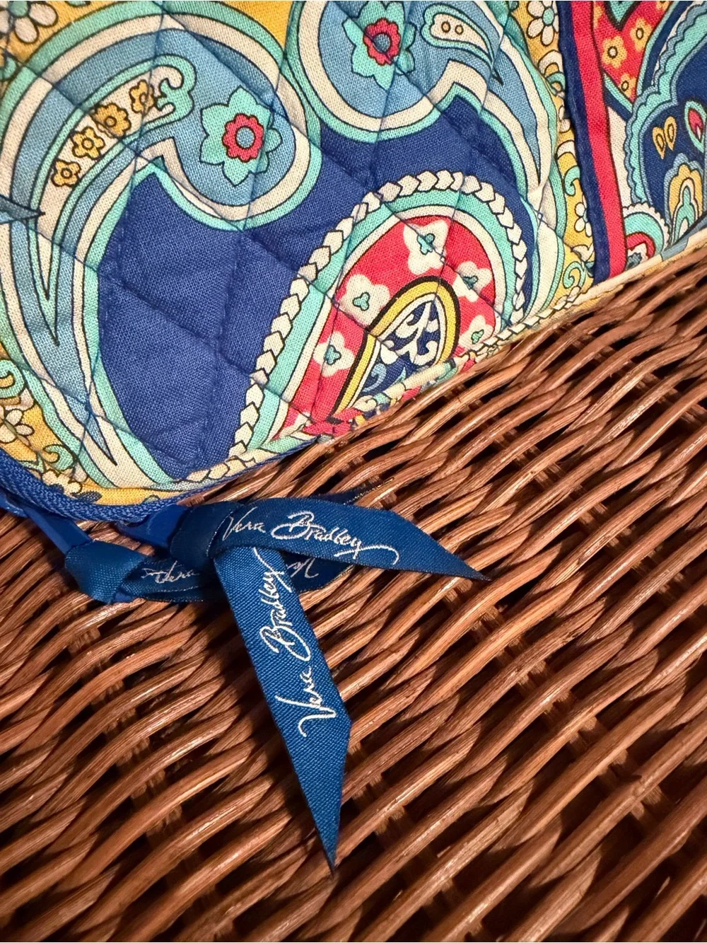 Vera Bradley Quilted Laptop Sleeve Retired Marina Paisley Padded Case ~